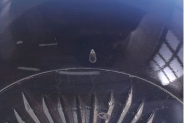 アンティーク雑貨　昭和レトロ　乳白色縁の氷コップ2個セット(プレスガラス)(2)