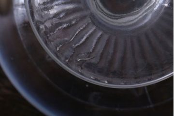 アンティーク雑貨　昭和レトロ　乳白色縁の氷コップ2個セット(プレスガラス)(2)