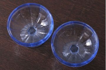 アンティーク雑貨　昭和レトロ　氷コップ2個セット(プレスガラス)(3)