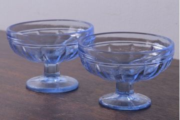 アンティーク雑貨　昭和レトロ　氷コップ2個セット(プレスガラス)(3)