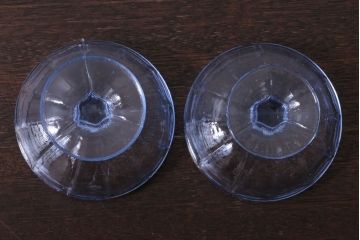 アンティーク雑貨　昭和レトロ　氷コップ2個セット(プレスガラス)(3)