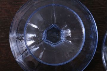 アンティーク雑貨　昭和レトロ　氷コップ2個セット(プレスガラス)(3)