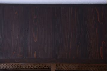 アンティーク家具　古民具・骨董　和モダンスタイル!縦桟引き戸の水屋箪笥サイドボード(2)