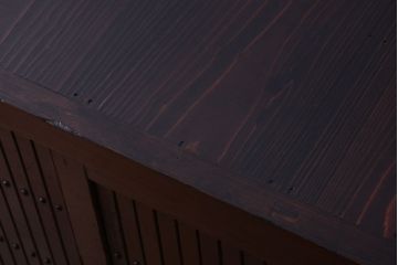 アンティーク家具　古民具・骨董　和モダンスタイル!縦桟引き戸の水屋箪笥サイドボード(2)