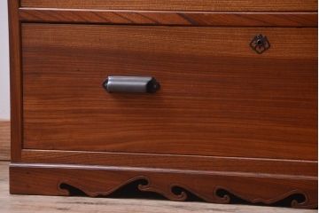 アンティーク家具　和製アンティーク　前面欅材!和モダンな4杯チェスト(衣装箪笥)