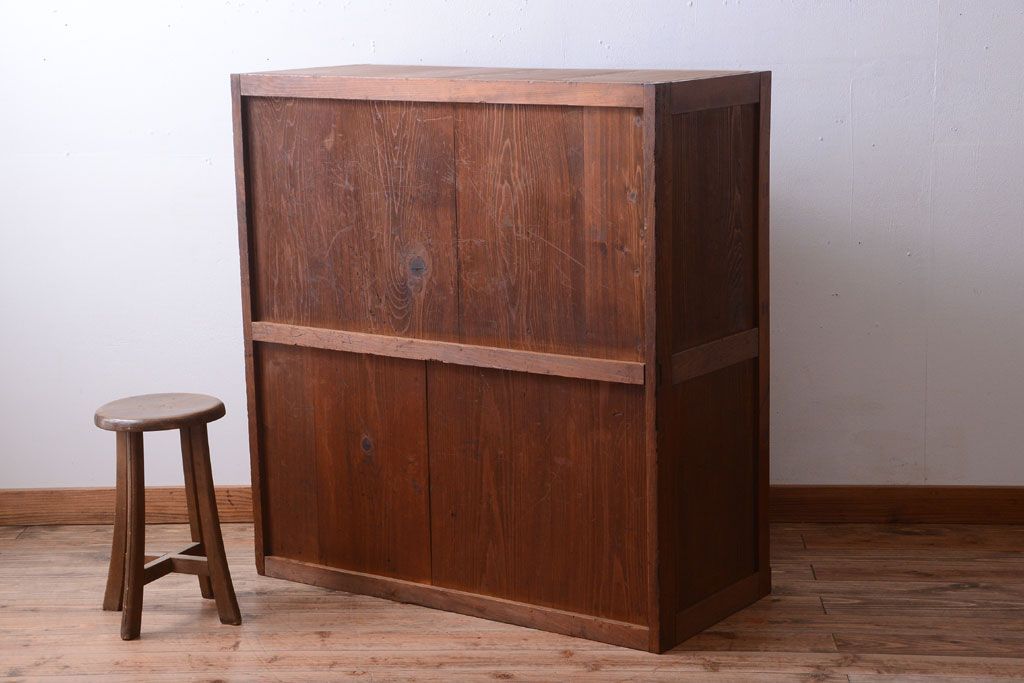 アンティーク家具　和製アンティーク　前面欅材!和モダンな4杯チェスト(衣装箪笥)