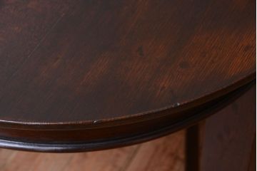 アンティーク家具　和製アンティーク　古いナラ材の上質なオーバル(楕円)型ダイニングテーブル