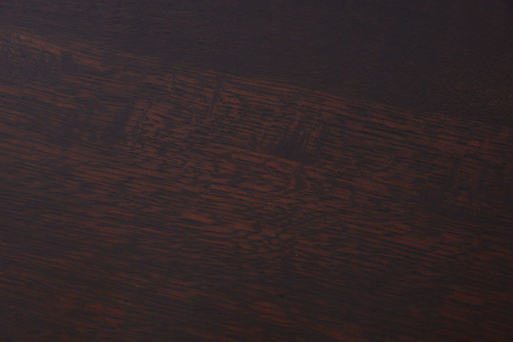 アンティーク家具　和製アンティーク　古いナラ材の上質なオーバル(楕円)型ダイニングテーブル