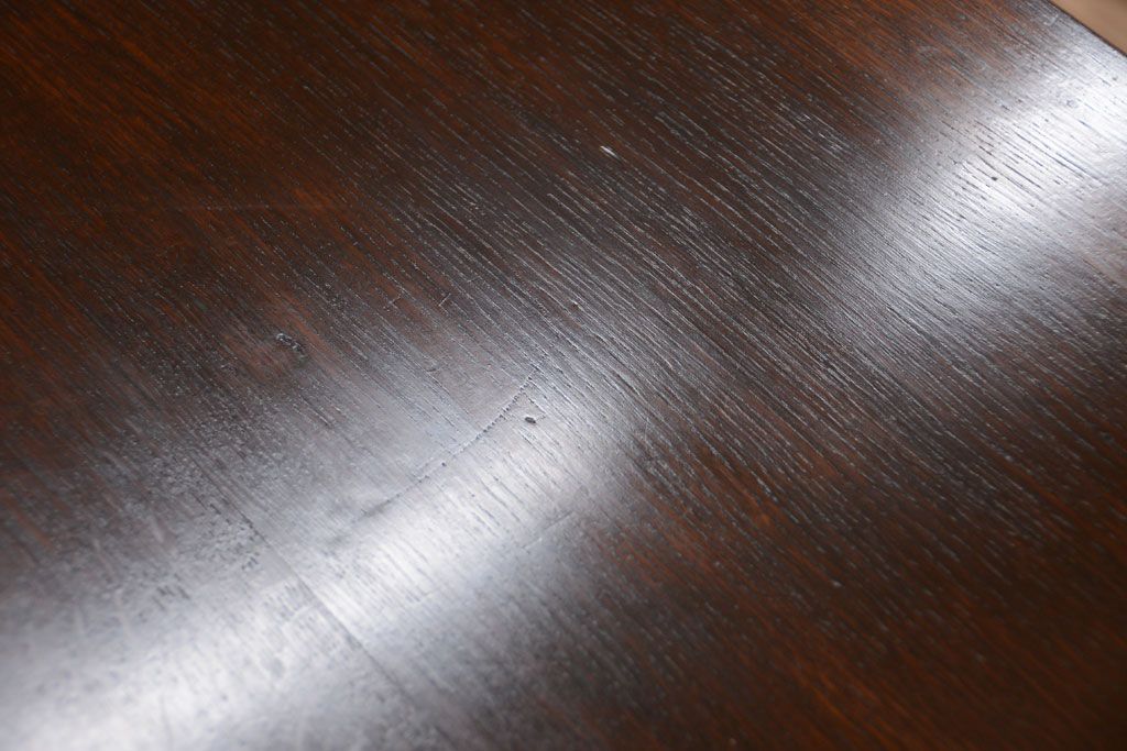 アンティーク家具　和製アンティーク　古いナラ材の上質なオーバル(楕円)型ダイニングテーブル