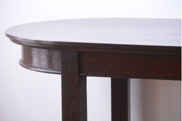 アンティーク家具　和製アンティーク　古いナラ材の上質なオーバル(楕円)型ダイニングテーブル