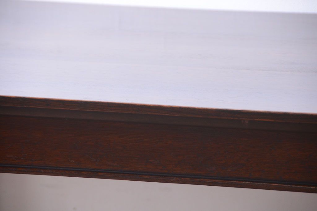 アンティーク家具　和製アンティーク　古いナラ材の上質なオーバル(楕円)型ダイニングテーブル