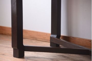 アンティーク家具　和製アンティーク　古いナラ材の上質なオーバル(楕円)型ダイニングテーブル