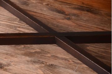 アンティーク家具　和製アンティーク　古いナラ材の上質なオーバル(楕円)型ダイニングテーブル