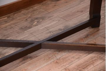 アンティーク家具　和製アンティーク　古いナラ材の上質なオーバル(楕円)型ダイニングテーブル