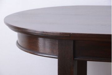 アンティーク家具　和製アンティーク　古いナラ材の上質なオーバル(楕円)型ダイニングテーブル
