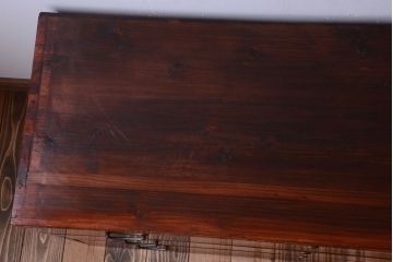 アンティーク家具　和製アンティーク　前面欅材のシンプルな衣装箪笥ローボード