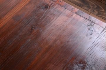 アンティーク家具　和製アンティーク　前面欅材のシンプルな衣装箪笥ローボード