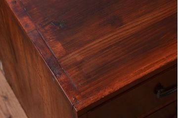 アンティーク家具　和製アンティーク　前面欅材のシンプルな衣装箪笥ローボード