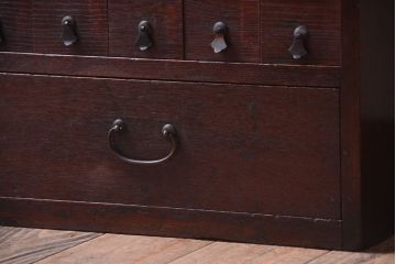 アンティーク家具　古民具・骨董　前面欅材!小ぶりなアンティーク薬箪笥