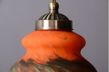 中古　マーブルガラスのペンダントライト(天井照明)