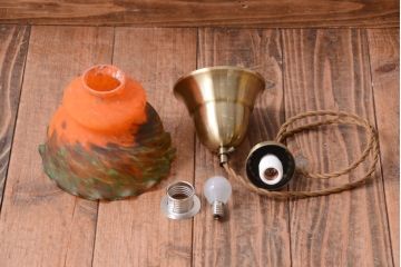 中古　マーブルガラスのペンダントライト(天井照明)