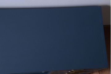 アンティーク家具　アンティーク　モールガラス入り!小さなペイント収納棚