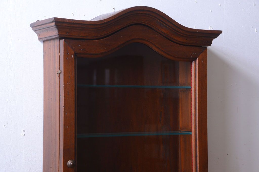 中古　海外輸入家具　木製の壁掛けギャラリーケース(ショーケース)