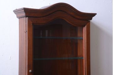 中古　海外輸入家具　木製の壁掛けギャラリーケース(ショーケース)