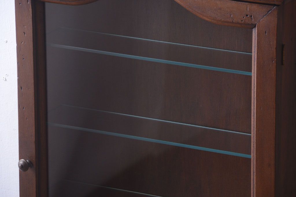 中古　海外輸入家具　木製の壁掛けギャラリーケース(ショーケース)