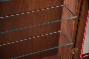 中古　海外輸入家具　木製の壁掛けギャラリーケース(ショーケース)