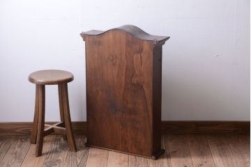 中古　海外輸入家具　木製の壁掛けギャラリーケース(ショーケース)