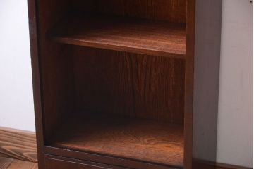 アンティーク家具　和製アンティーク　シャッター付き!縦型の小ぶりな高級収納棚