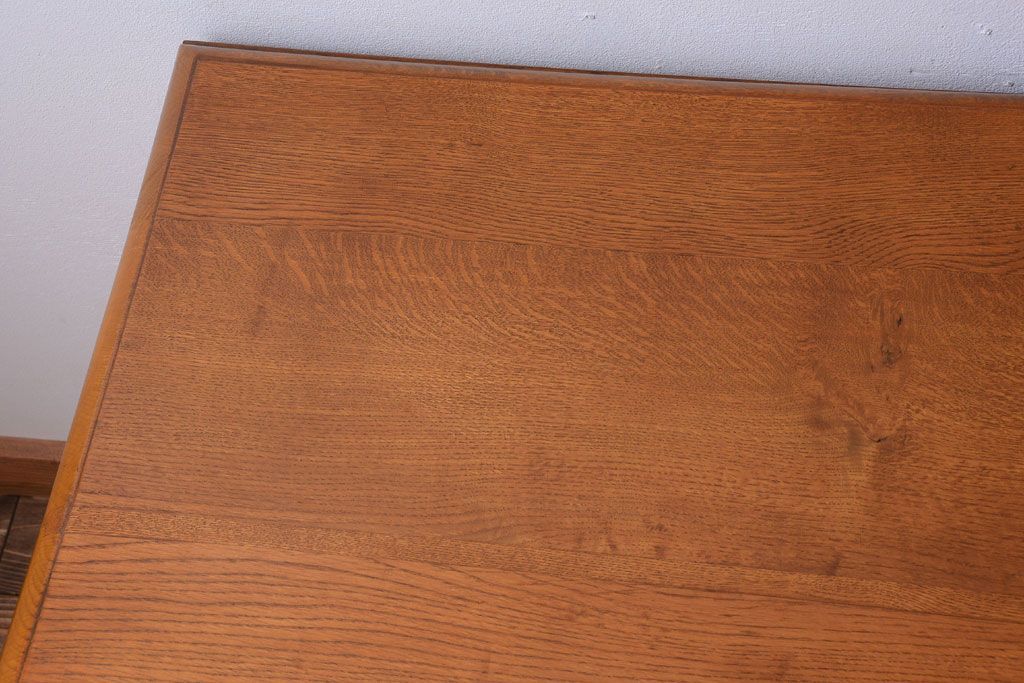 アンティーク家具　和製アンティーク　古いナラ材の上質な組み立て式両袖机(デスク)