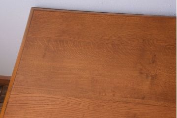 アンティーク家具　和製アンティーク　古いナラ材の上質な組み立て式両袖机(デスク)