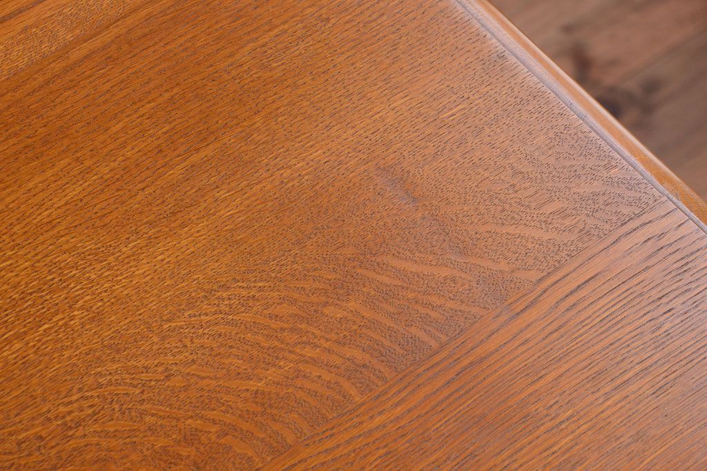 アンティーク家具　和製アンティーク　古いナラ材の上質な組み立て式両袖机(デスク)