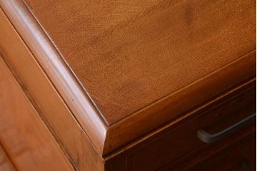 アンティーク家具　和製アンティーク　古いナラ材の上質な組み立て式両袖机(デスク)