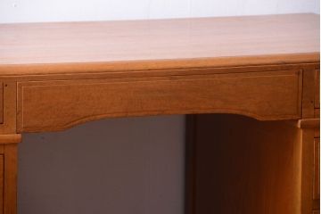 アンティーク家具　和製アンティーク　古いナラ材の上質な組み立て式両袖机(デスク)