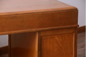 アンティーク家具　和製アンティーク　古いナラ材の上質な組み立て式両袖机(デスク)