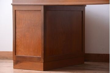 アンティーク家具　和製アンティーク　古いナラ材の上質な組み立て式両袖机(デスク)