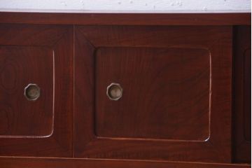 アンティーク家具　和製アンティーク　漆塗り!前面欅材の時代箪笥ローボード