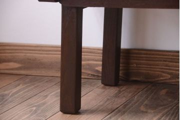 アンティーク家具　和製アンティーク　総栗材!折り畳み脚の二月堂机(座卓・ちゃぶ台)