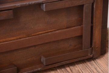 アンティーク家具　和製アンティーク　総栗材!折り畳み脚の二月堂机(座卓・ちゃぶ台)