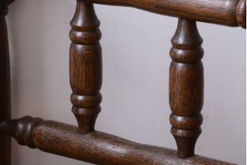 アンティーク家具　イギリスアンティーク　オーク材!ラッシ座面のコーナーチェア(1)