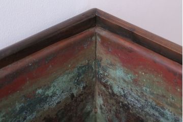 アンティーク雑貨　古民具・骨董　古い欅材!アンティーク角火鉢