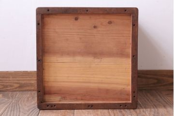 アンティーク雑貨　古民具・骨董　古い欅材!アンティーク角火鉢