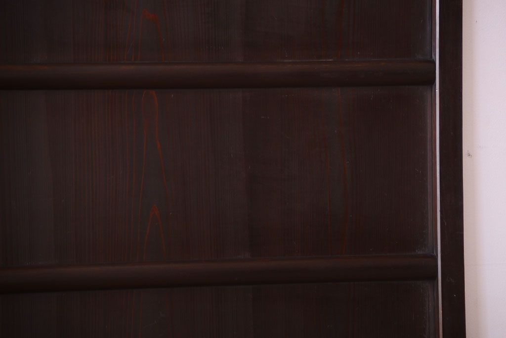 古民具・骨董　明治〜大正期　古い木味のアンティーク舞良戸2枚セット