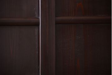 古民具・骨董　明治〜大正期　古い木味のアンティーク舞良戸2枚セット