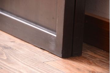 古民具・骨董　明治〜大正期　古い木味のアンティーク舞良戸2枚セット