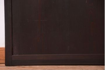 古民具・骨董　明治〜大正期　古い木味のアンティーク舞良戸2枚セット