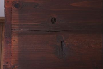アンティーク家具　和製アンティーク　前面欅材のシンプルな衣装箪笥ローボード(2)